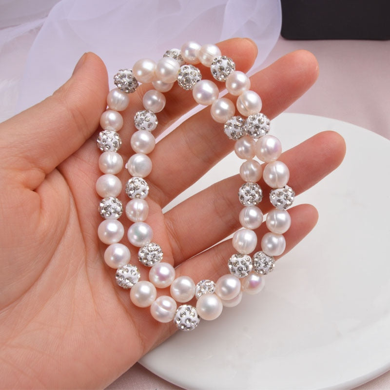 Natural Freshwater Pearl Bracelets Bangles For Women