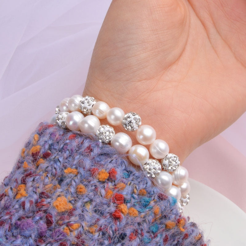 Natural Freshwater Pearl Bracelets Bangles For Women