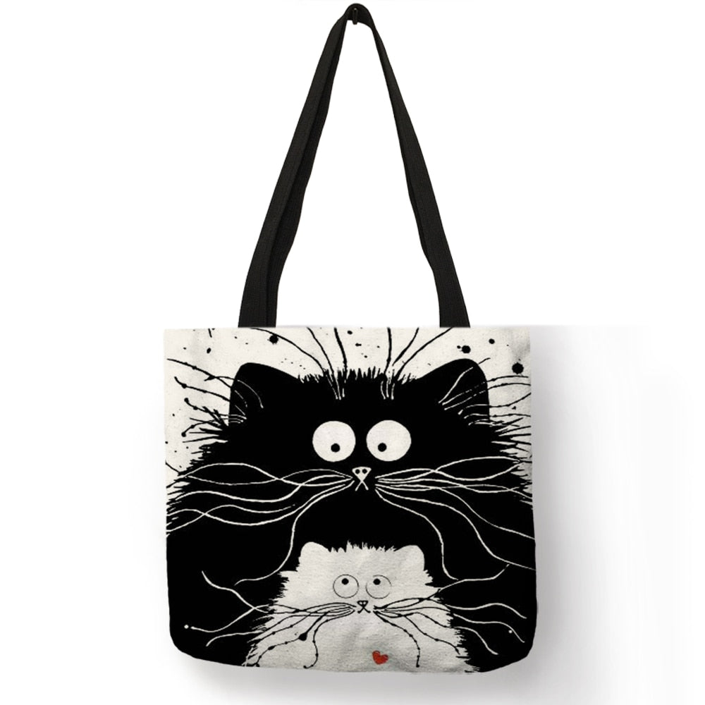 Customized Cute Cat Printing Women Handbag