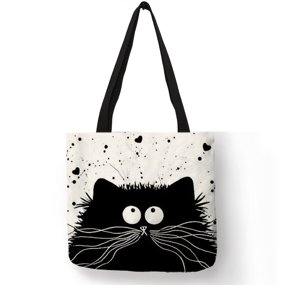 Customized Cute Cat Printing Women Handbag