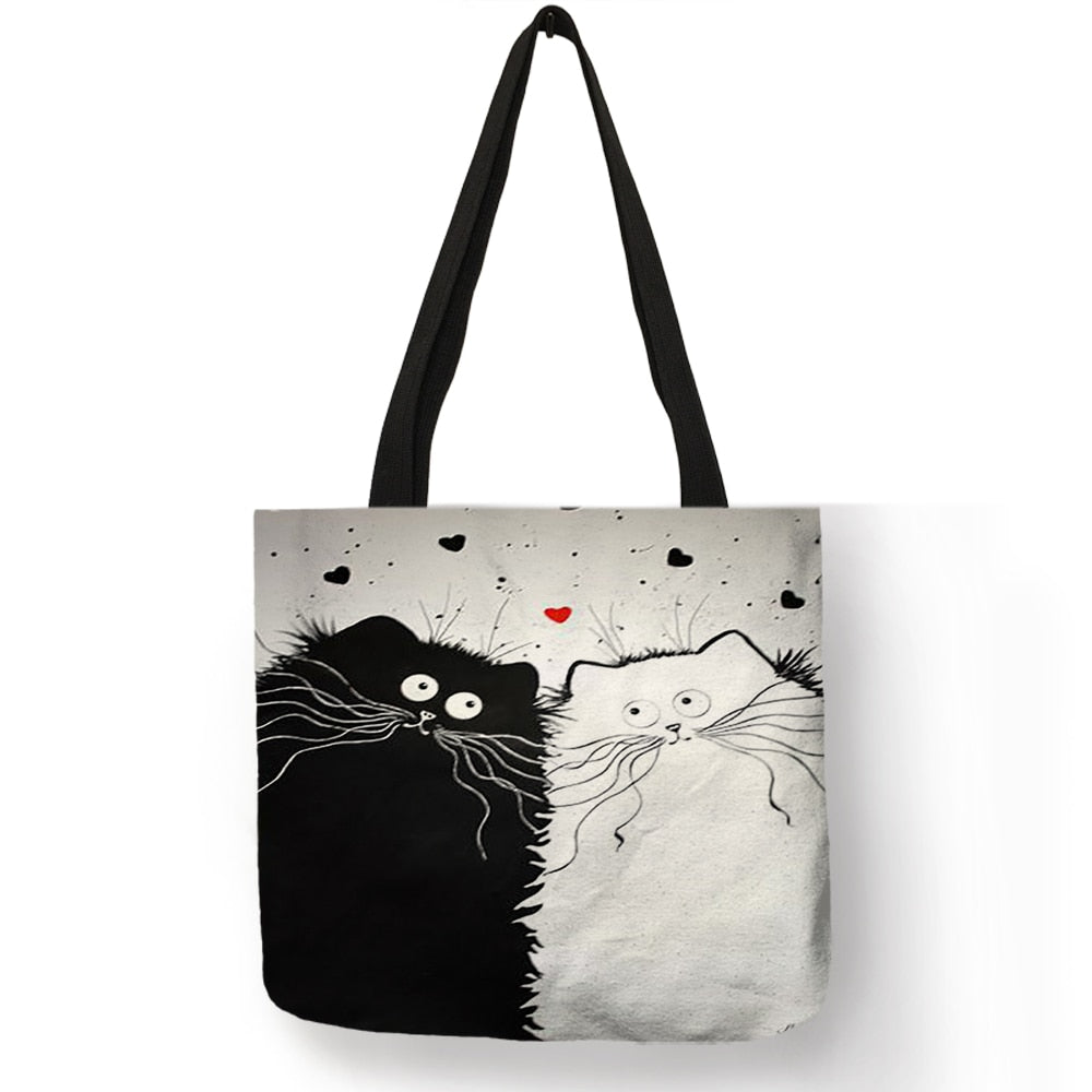 Customized Cute Cat Printing Women Handbag