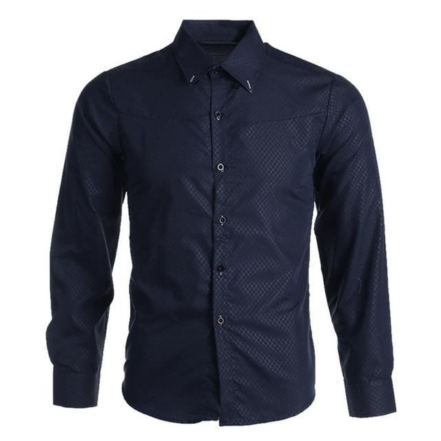 Hot Sale Brand-clothing Cotton Solid Soft Men Shirt Long Sleeve Casual Slim Fit Shirts