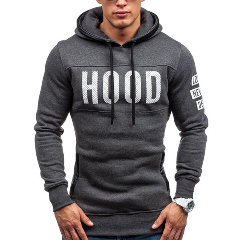 Chest Letter Printing Sweatshirt Hip Hop Autumn Winter Hoodie