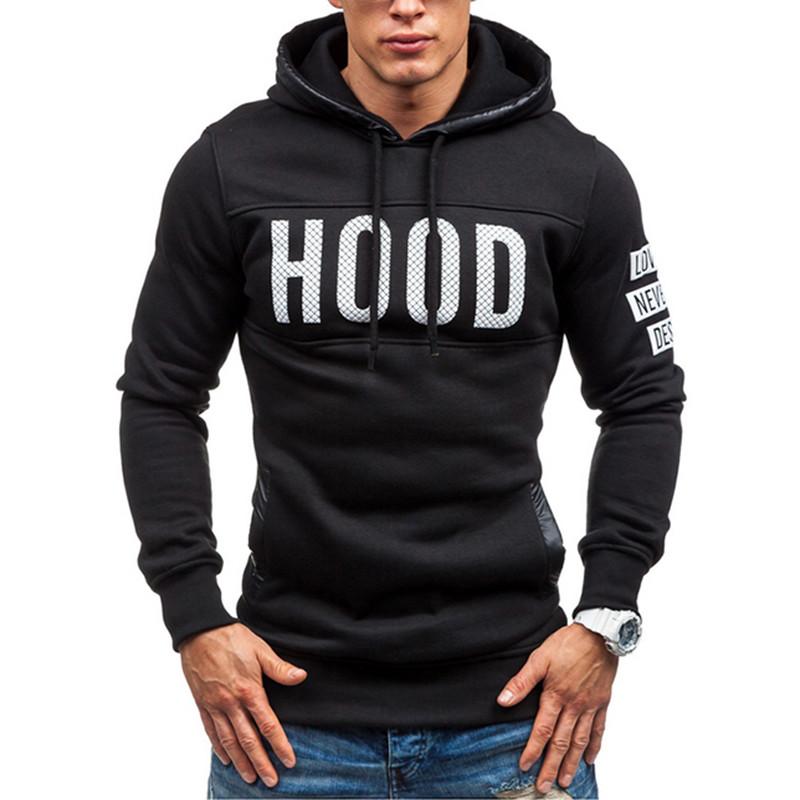 Chest Letter Printing Sweatshirt Hip Hop Autumn Winter Hoodie