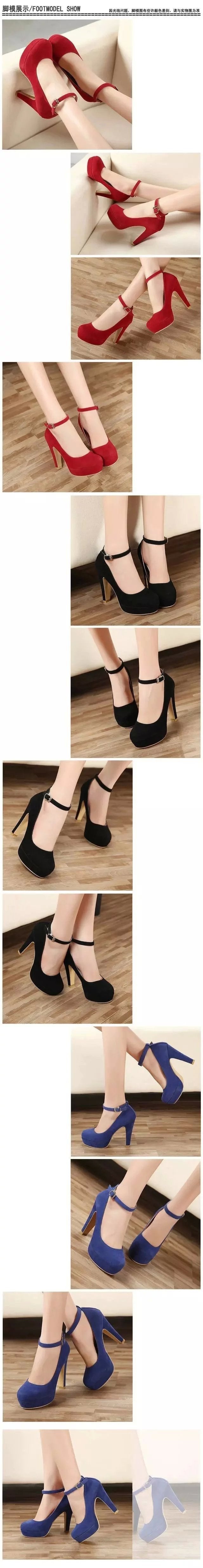 Pumps autumn thick high-heeled shoes female the trend of ultra high heels female shoes