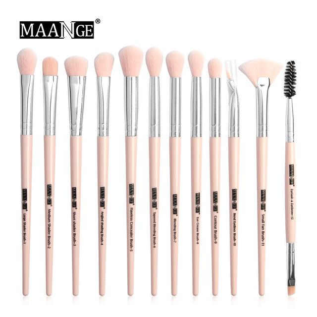 3/5/12 pcs/lot  Makeup Brushes Set Eye Shadow Blending Eyeliner Eyelash Eyebrow Brushes For Makeup