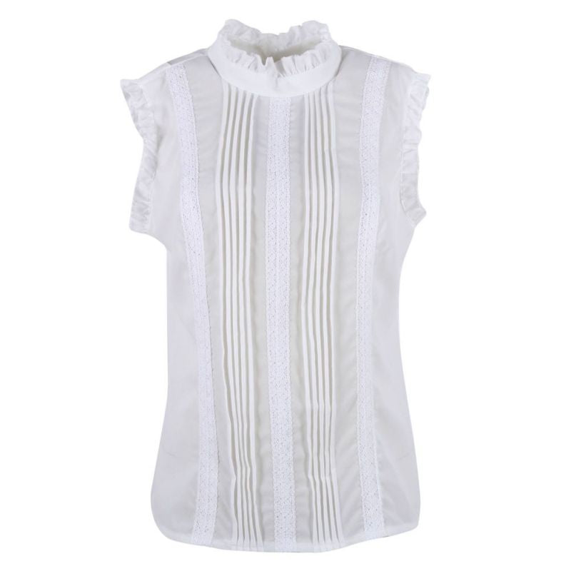 Vogue Women Ruffle Sleeve Neck Slim Fitted Shirts