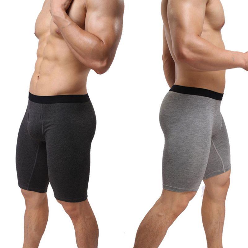 Men's Plus Size Quick Dry Athletic Compression Shorts Mid-Rise Breathable Cotton Sport