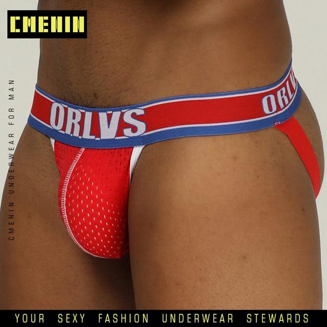 Men Underwear Briefs Gay Penis Pouch Thong Jockstrap  pouch Jocks Cotton Mesh Underpants