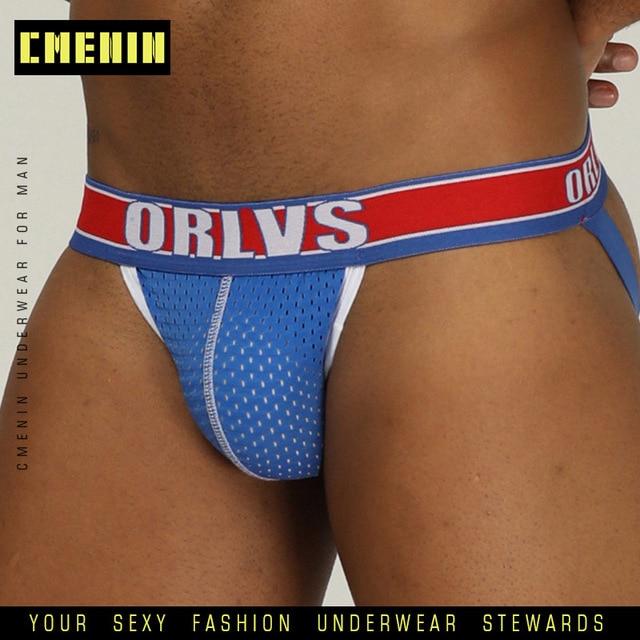 Men Underwear Briefs Gay Penis Pouch Thong Jockstrap  pouch Jocks Cotton Mesh Underpants