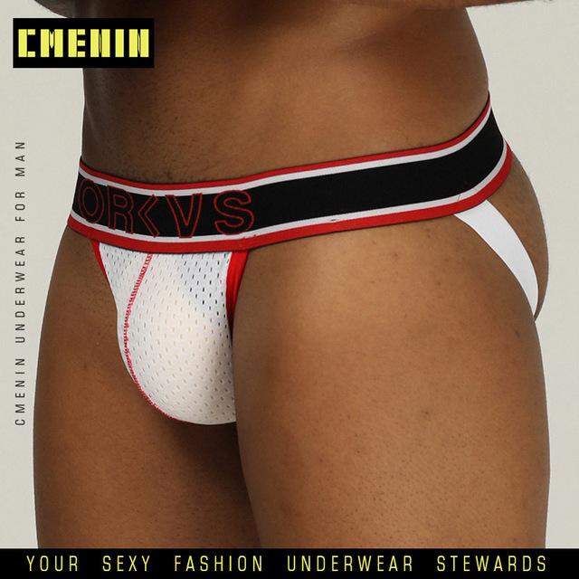 Men Underwear Briefs Gay Penis Pouch Thong Jockstrap  pouch Jocks Cotton Mesh Underpants