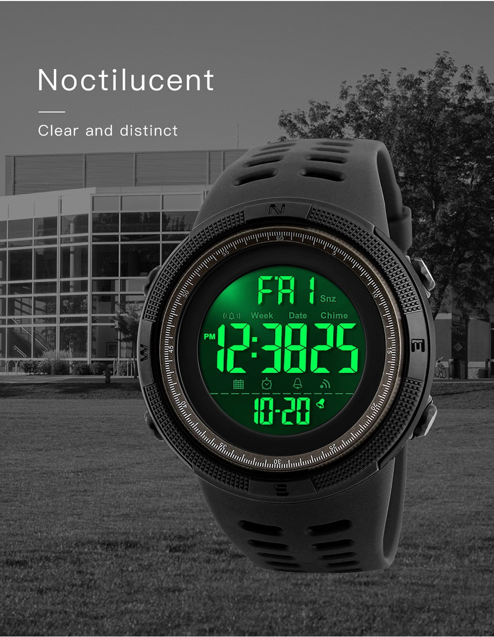 Fashion Sport Watch Men Clock Multifunction Alarm Chrono 5Bar Waterproof Digital Watch