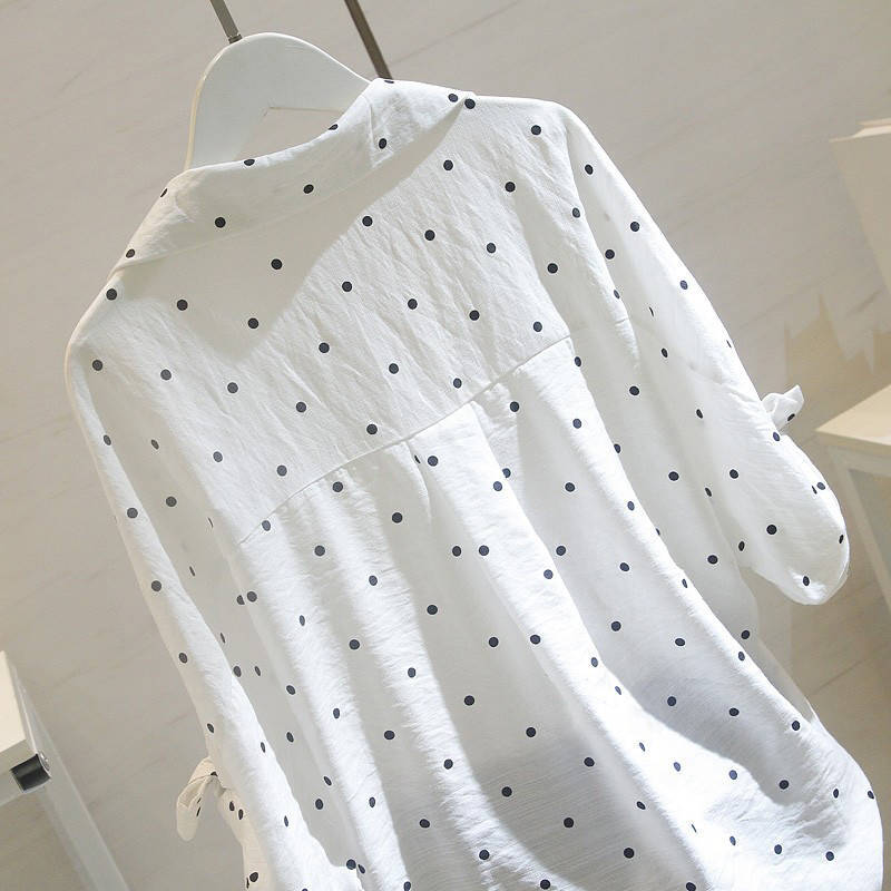 Linen Blouse Fashion Tops Korean Blouses