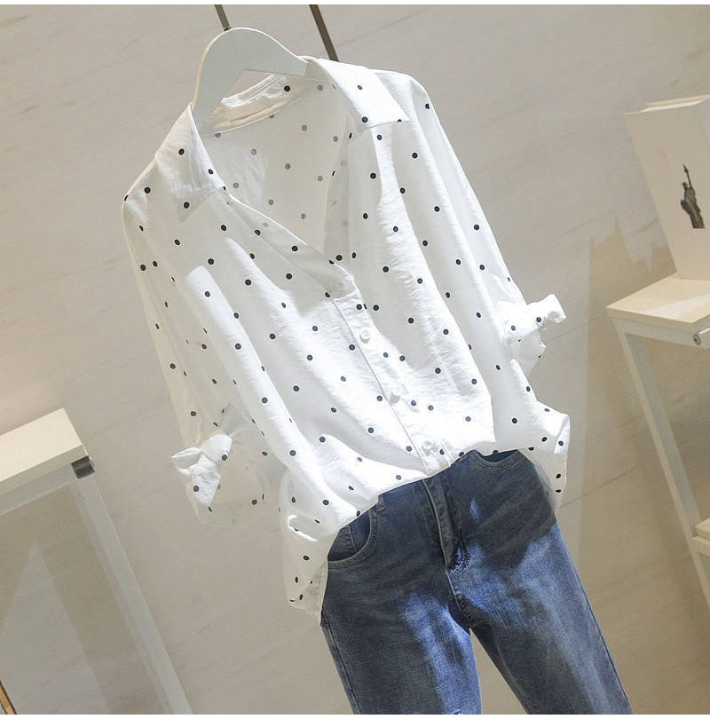 Linen Blouse Fashion Tops Korean Blouses