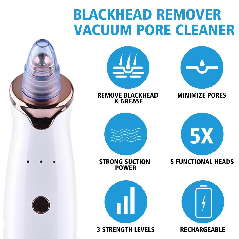Blackhead Remover Vacuum Pore Cleaner Suction Cleaning Face Care Black Head Cleaner Acne Extractor Diamond