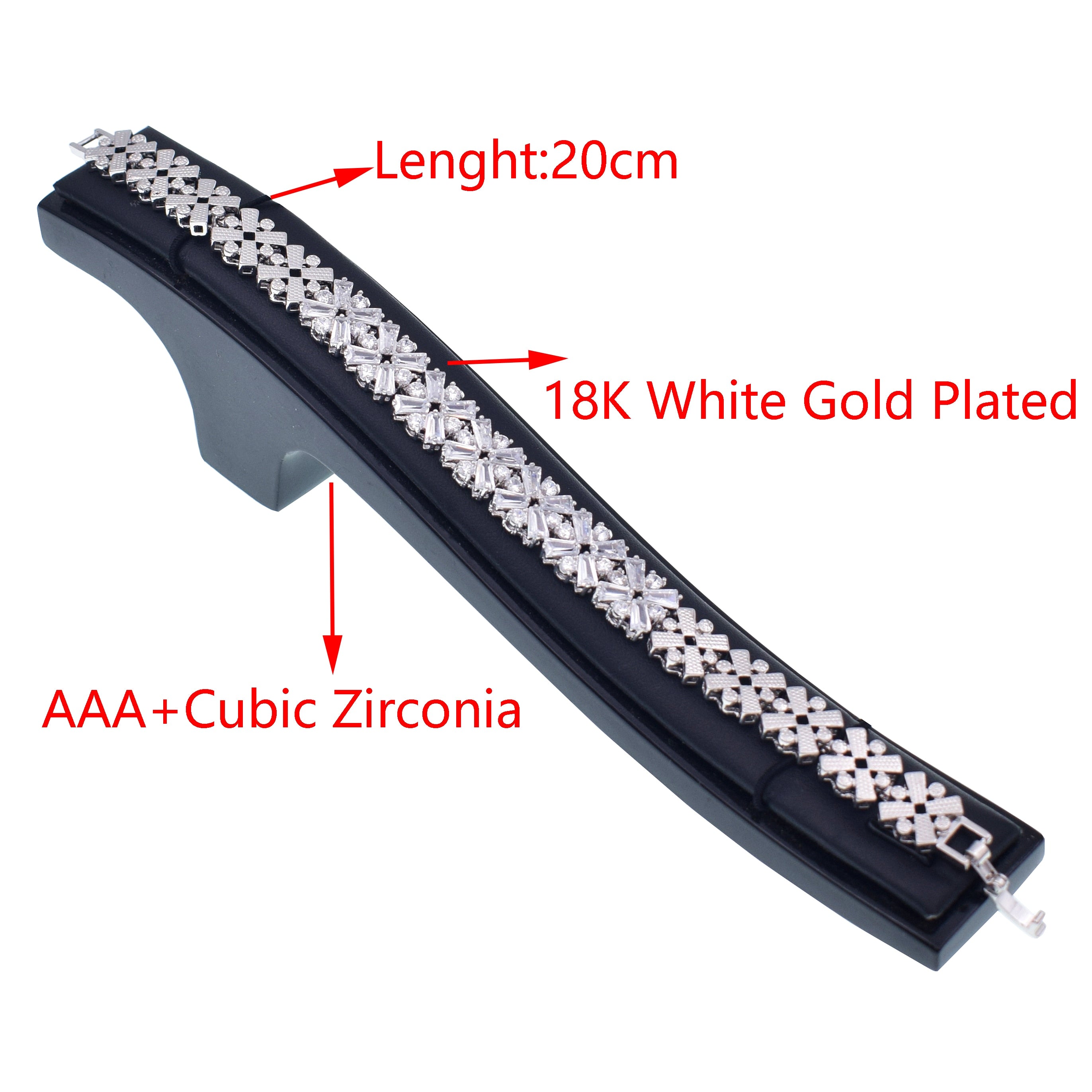 Crystal Bracelet White Gold Color Zirconia Bracelet
