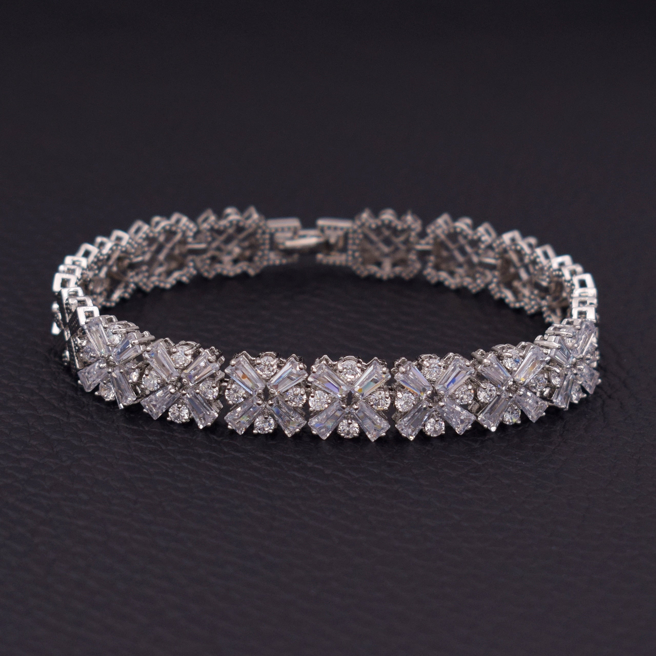 Crystal Bracelet White Gold Color Zirconia Bracelet
