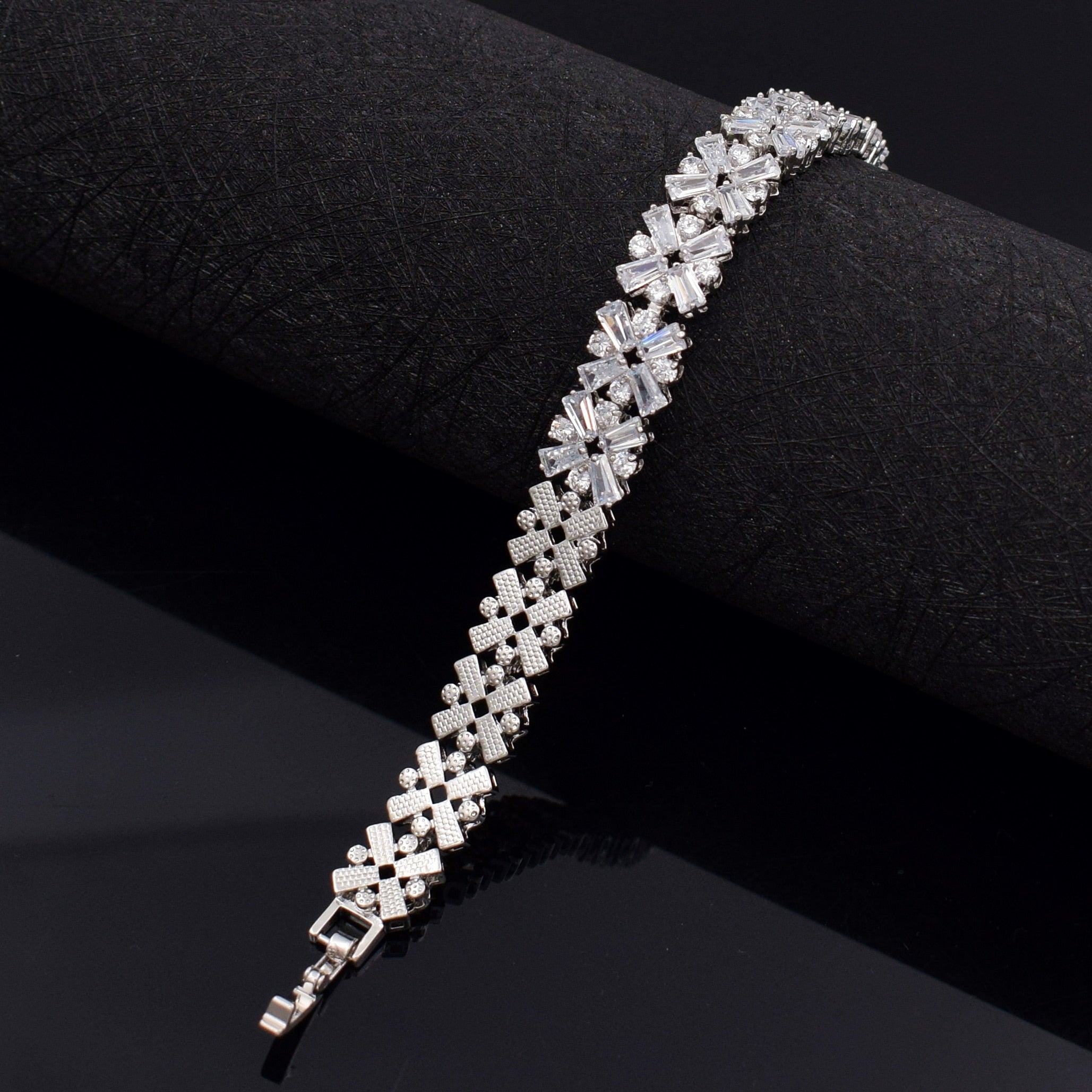 Crystal Bracelet White Gold Color Zirconia Bracelet
