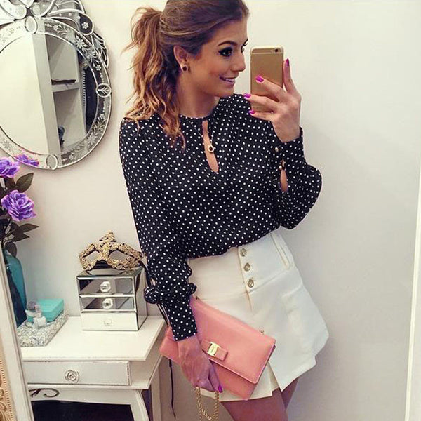 Polka Dot Blouse New Arrivel
