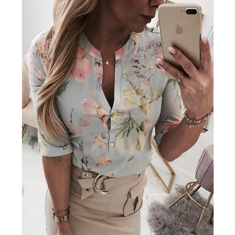 Long Half Sleeve Blouse