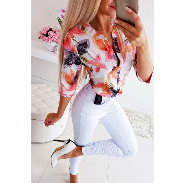 Long Half Sleeve Blouse