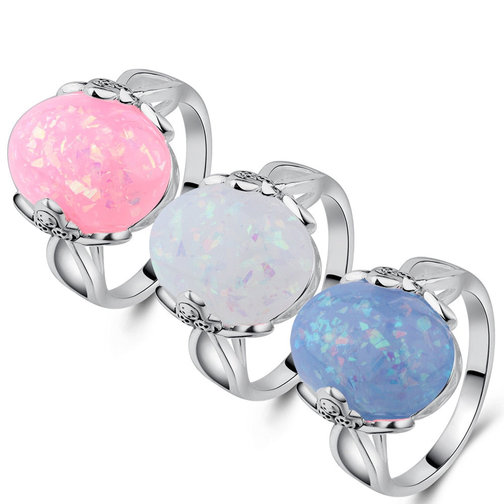 Vintage Opal  Stylish Finger Big Stone Jewelry