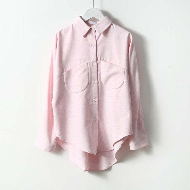 Korean Long Sleeve Tops And Blouse