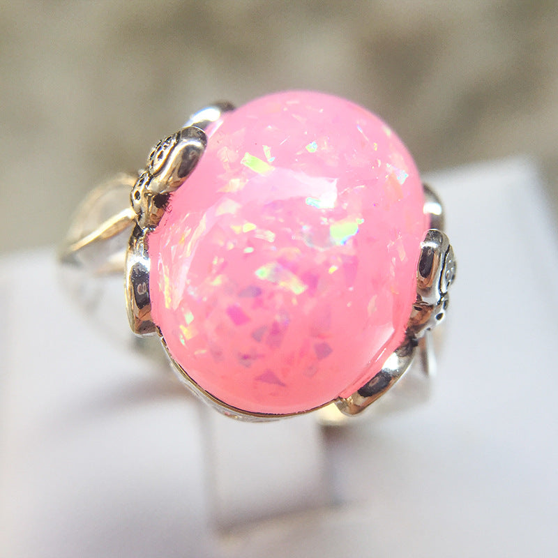 Vintage Opal  Stylish Finger Big Stone Jewelry