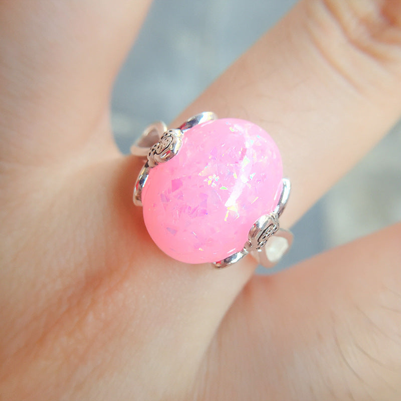 Vintage Opal  Stylish Finger Big Stone Jewelry