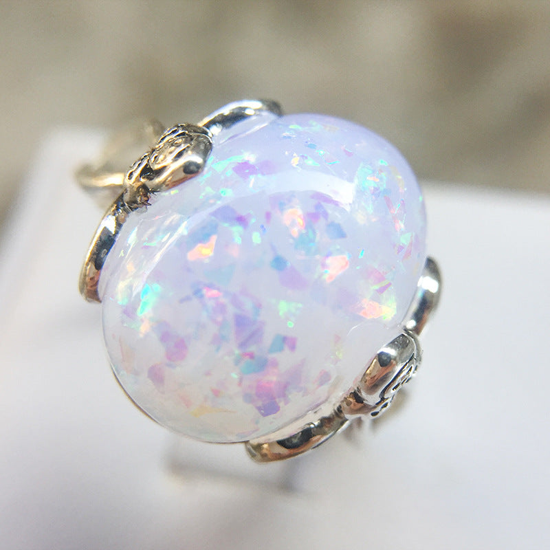 Vintage Opal  Stylish Finger Big Stone Jewelry