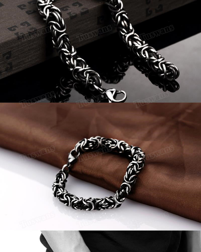 Twisted  Stainless Steel Wrist Band  Hip Hop Party Rock Jewelry