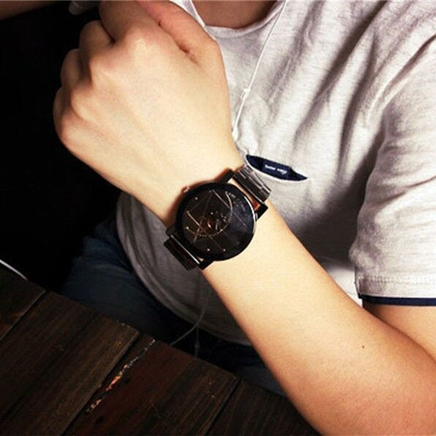 Luxury Watch Fashion Stainless Steel Watch for Man Quartz Analog Wrist Watch