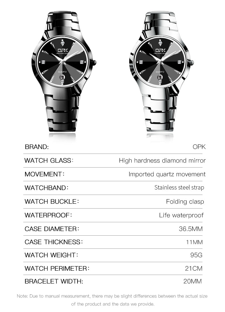 Luxury Dress Wristwatches Waterproof Luminous Auto Date