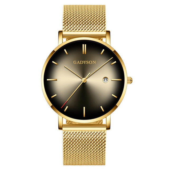Wrist Watch  Clock Steel Business Classic Quartz Watch For Men