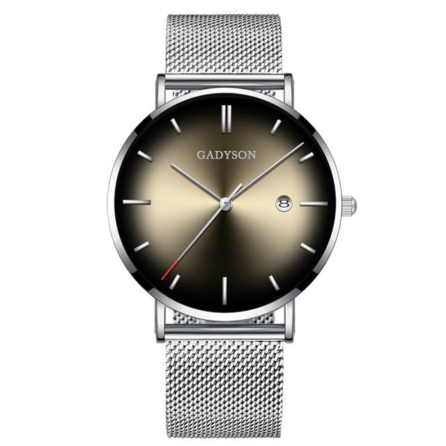 Wrist Watch  Clock Steel Business Classic Quartz Watch For Men
