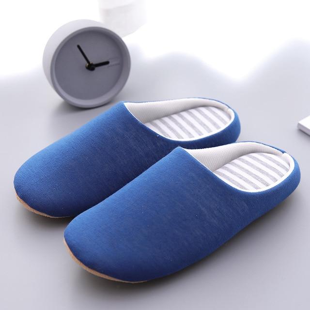 Cotton Home Slippers Cute Slippers Winter Warm Plush Indoor Slipper men Warm Soft Bottom Shoes