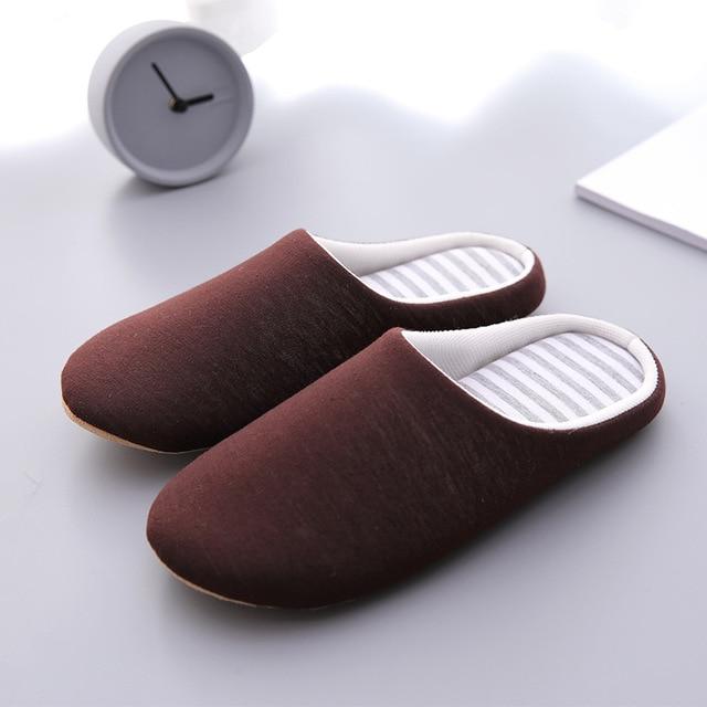 Cotton Home Slippers Cute Slippers Winter Warm Plush Indoor Slipper men Warm Soft Bottom Shoes