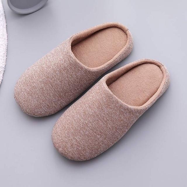 Cotton Home Slippers Cute Slippers Winter Warm Plush Indoor Slipper men Warm Soft Bottom Shoes