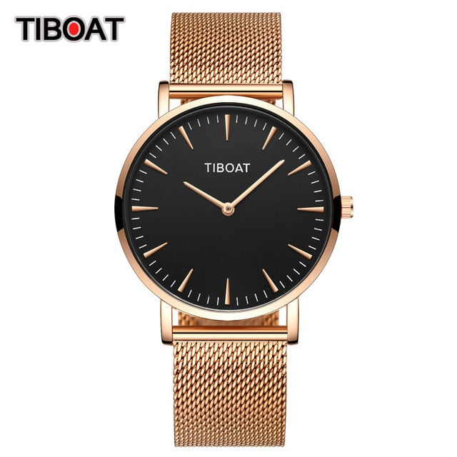 Luxury Quartz Watch Men Casual Slim Mesh Steel Waterproof sports watches