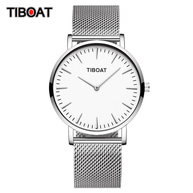 Luxury Quartz Watch Men Casual Slim Mesh Steel Waterproof sports watches
