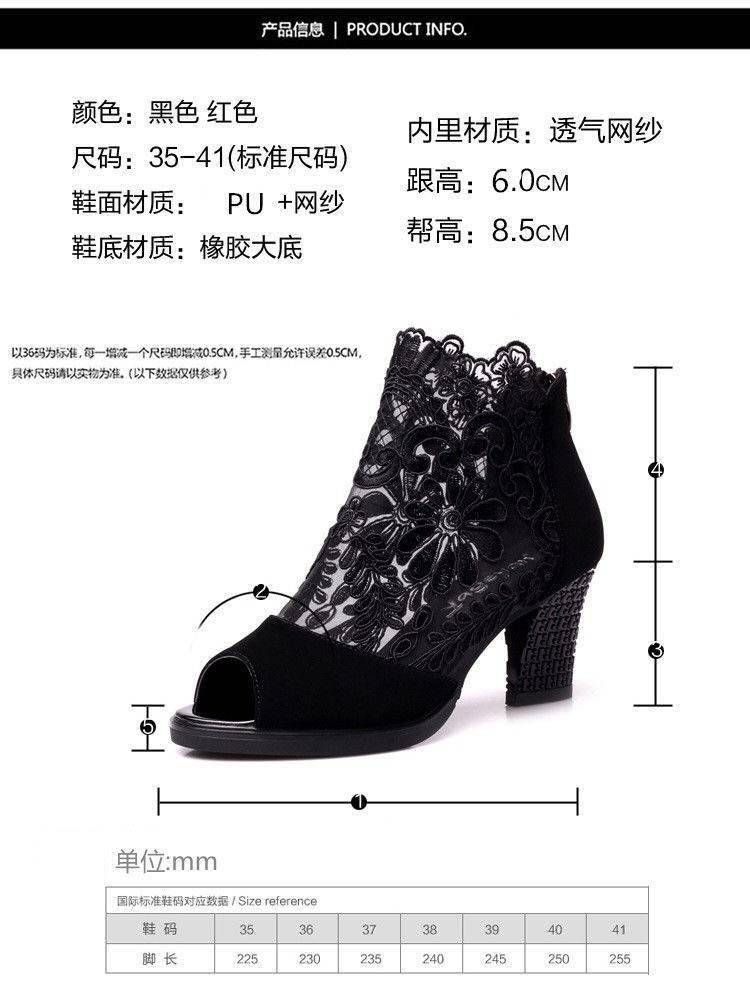 Summer sandals mesh open toe sexy heels women shoes in Europe and America 2020