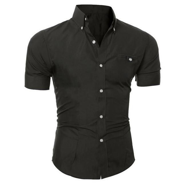 New Summer Fashion Sexy V-Neck Solid Color Buttons Blouse Casual