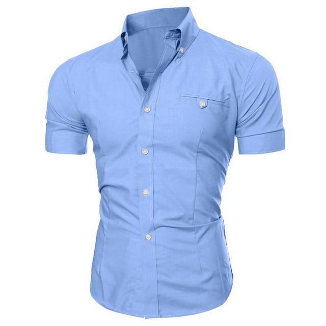 New Summer Fashion Sexy V-Neck Solid Color Buttons Blouse Casual