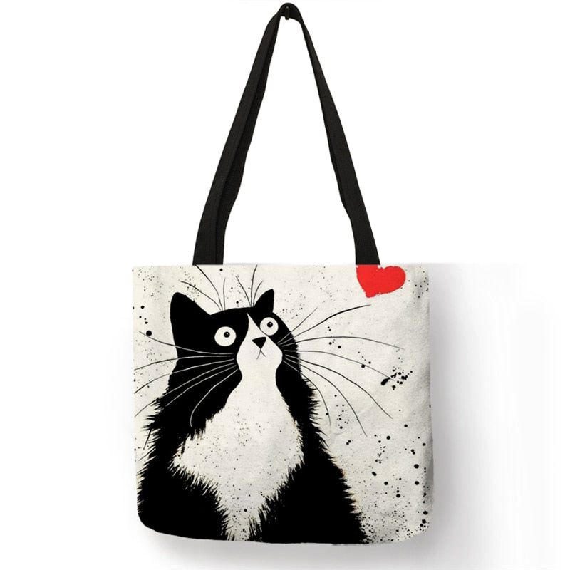 Customized Cute Cat Printing Women Handbag