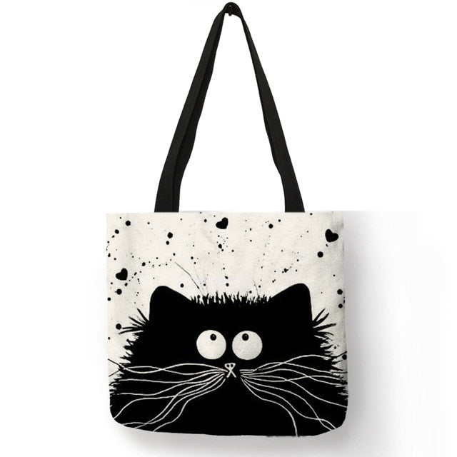 Customized Cute Cat Printing Women Handbag