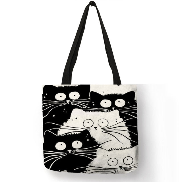 Customized Cute Cat Printing Women Handbag