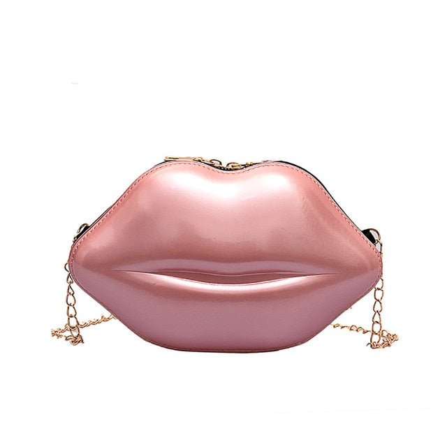 Sexy Lips Style Clutch Bag Chain Purse