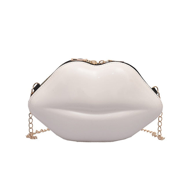 Sexy Lips Style Clutch Bag Chain Purse