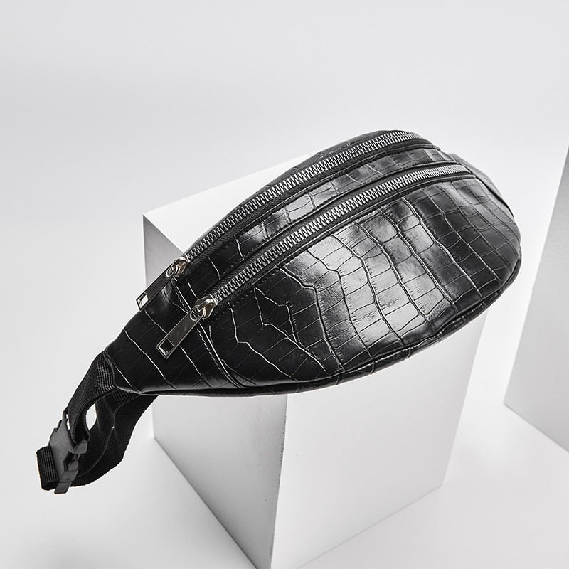 crocodile chest bag
