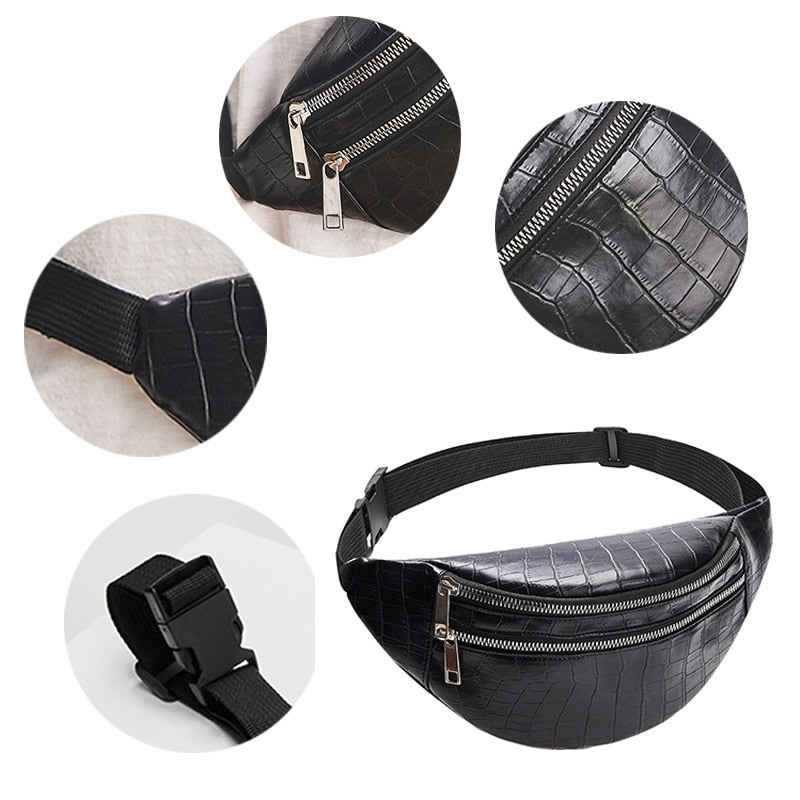 crocodile chest bag